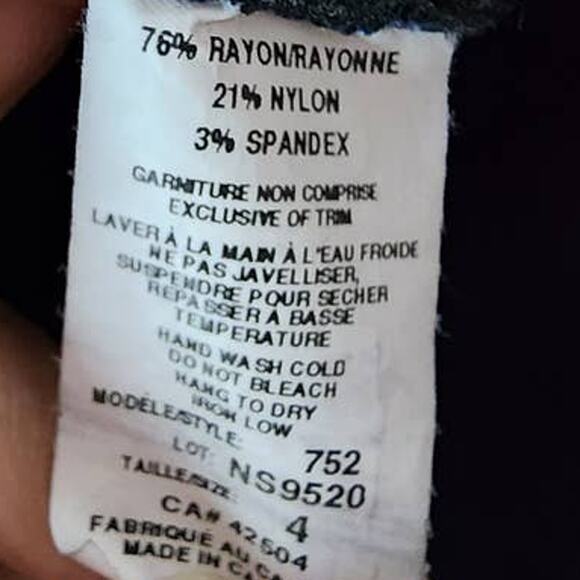 Lisette L PANT-alon 752 Black Capri Pants Size 4 - Picture 4 of 6